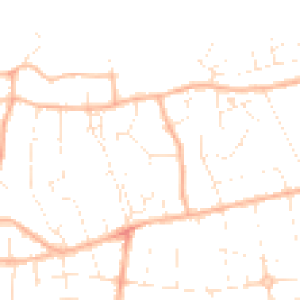 Daytime road noise heatmap for BS23 2TE