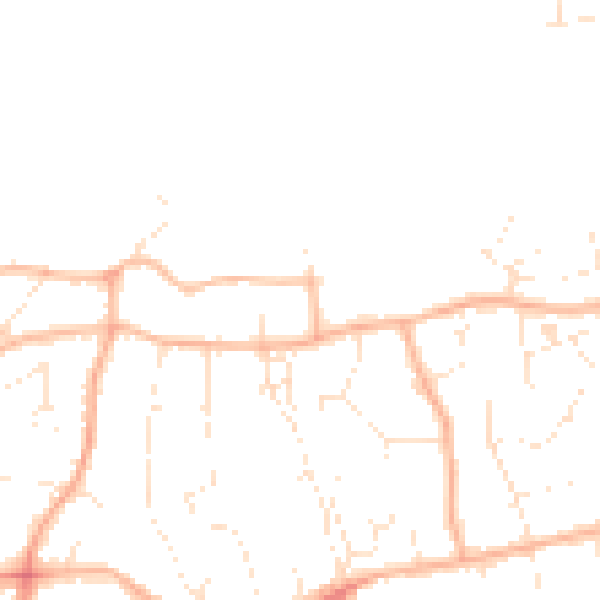 Daytime road noise heatmap for BS23 2TG
