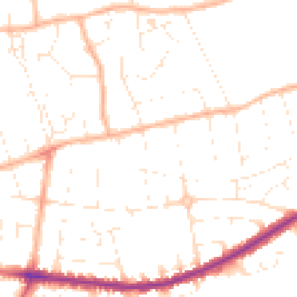 Daytime road noise heatmap for BS23 2UP