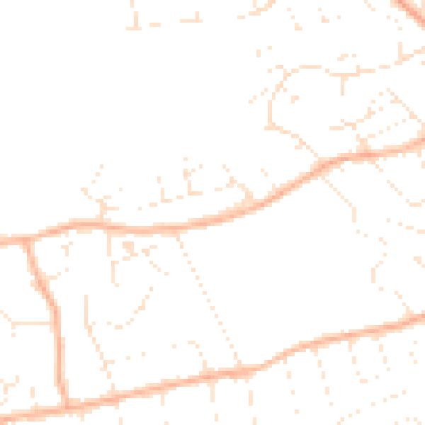Daytime road noise heatmap for BS23 2UQ