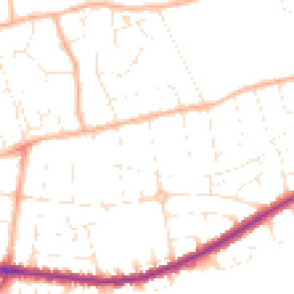 Daytime road noise heatmap for BS23 2UR