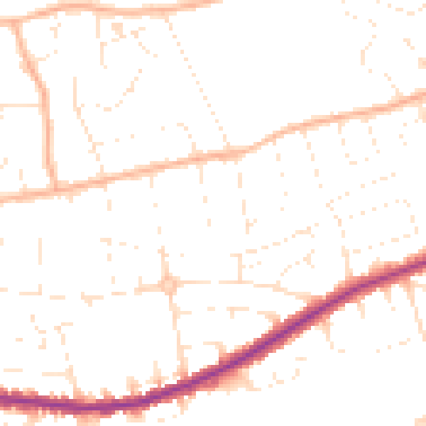 Daytime road noise heatmap for BS23 2UT
