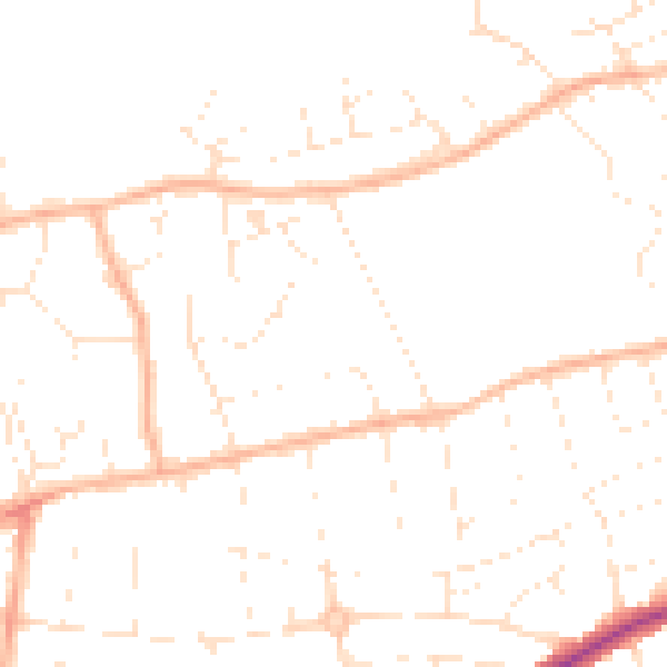 Daytime road noise heatmap for BS23 2XN