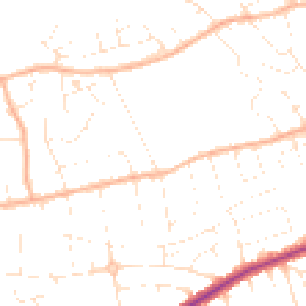 Daytime road noise heatmap for BS23 2YE