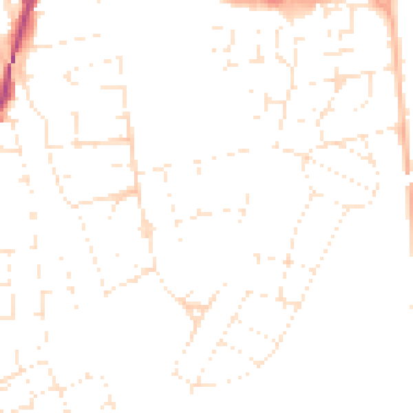 Daytime road noise heatmap for BS23 3TE