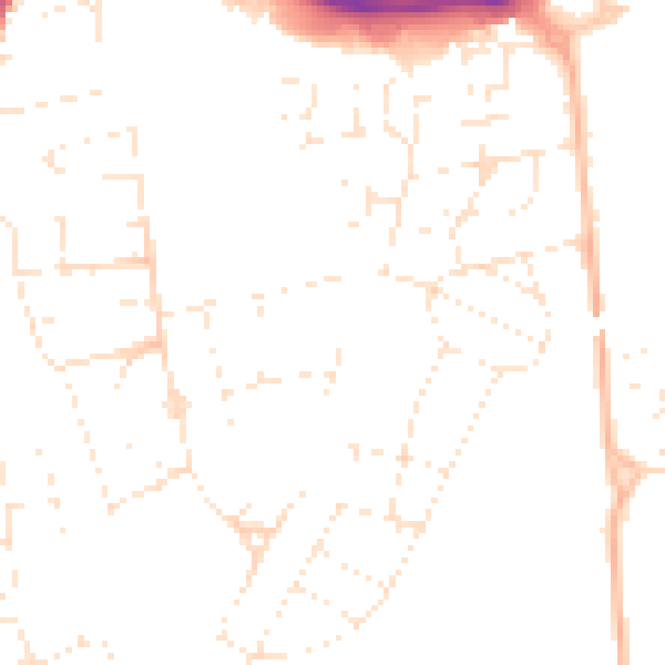 Daytime road noise heatmap for BS23 3TG