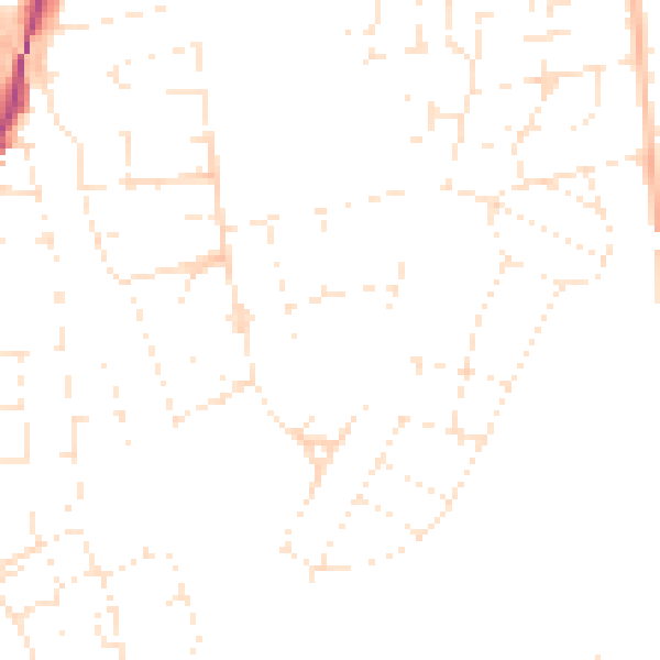 Daytime road noise heatmap for BS23 3TL