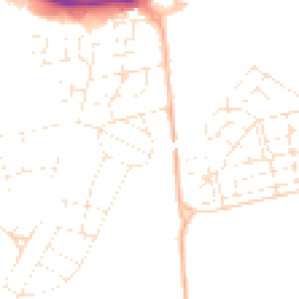 Daytime road noise heatmap for BS23 3UH