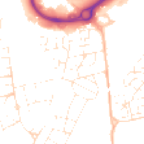 Daytime road noise heatmap for BS23 3XT