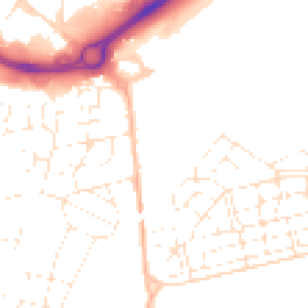 Daytime road noise heatmap for BS23 3YS
