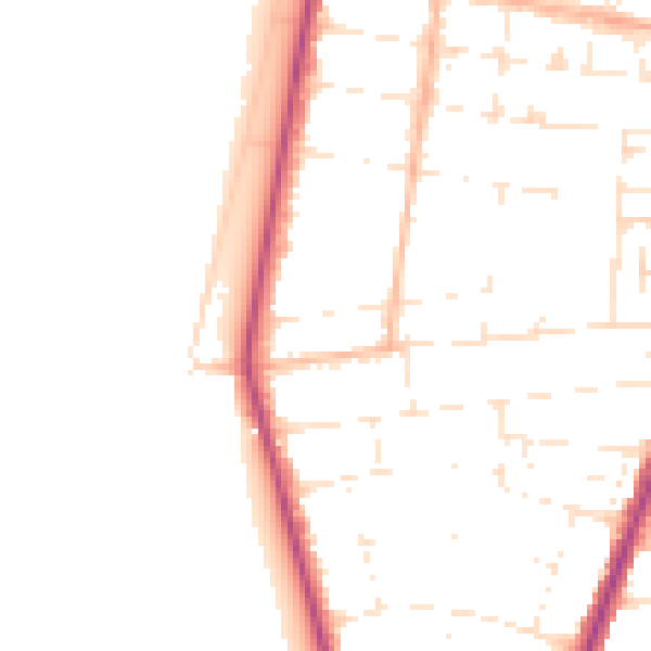 Daytime road noise heatmap for BS23 4BN