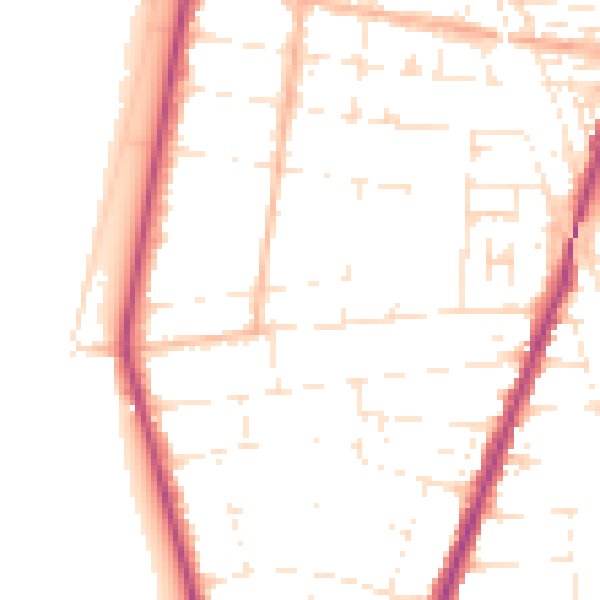 Daytime road noise heatmap for BS23 4BW