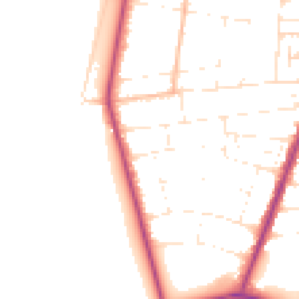 Daytime road noise heatmap for BS23 4HB