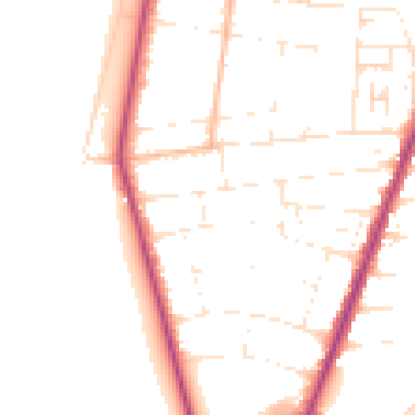 Daytime road noise heatmap for BS23 4HJ