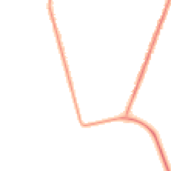 Night-time road noise heatmap for BS23 4NN