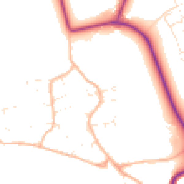 Daytime road noise heatmap for BS23 4SE