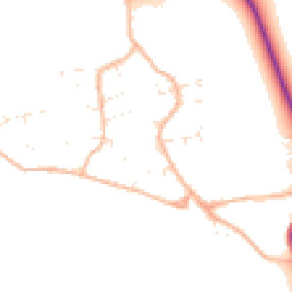 Daytime road noise heatmap for BS23 4SS