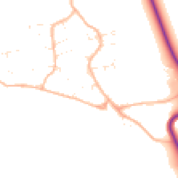 Daytime road noise heatmap for BS23 4SU