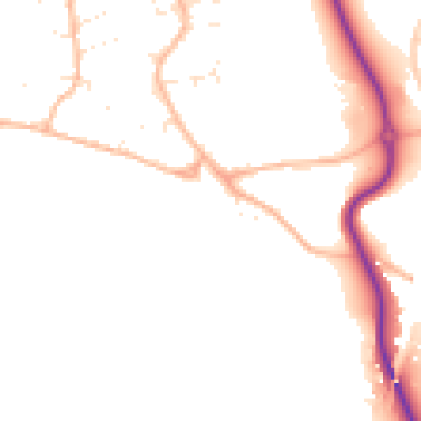 Daytime road noise heatmap for BS23 4TJ