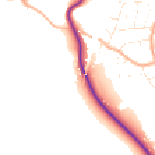 Daytime road noise heatmap for BS23 4TZ
