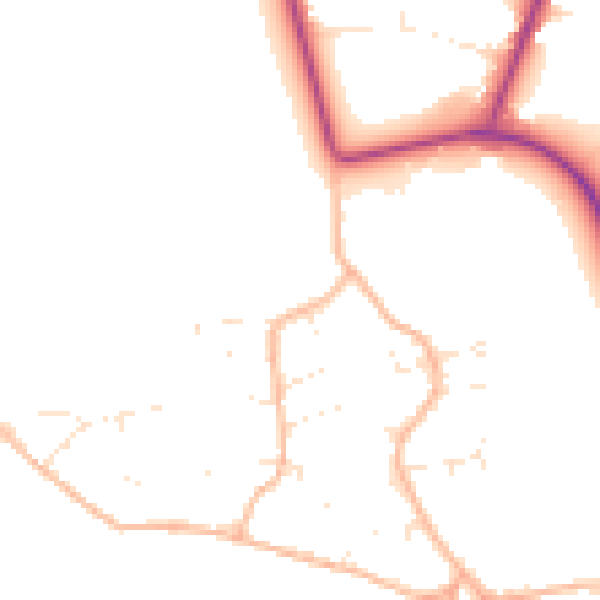 Daytime road noise heatmap for BS23 4UH
