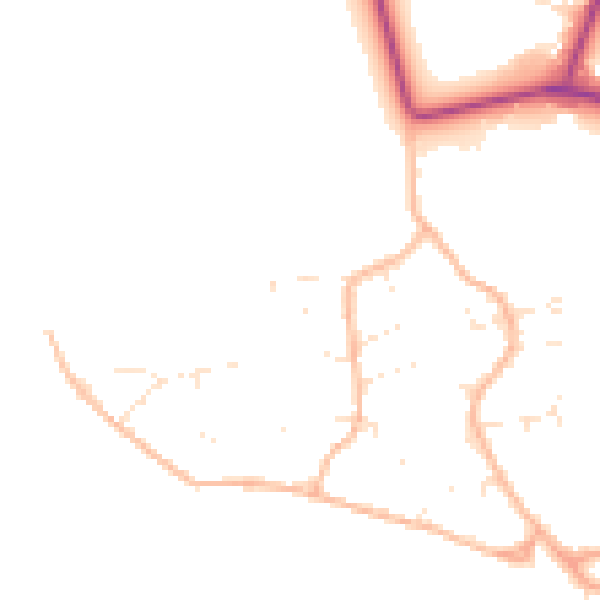 Daytime road noise heatmap for BS23 4UL