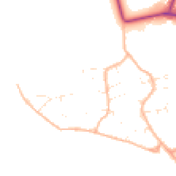 Daytime road noise heatmap for BS23 4UT