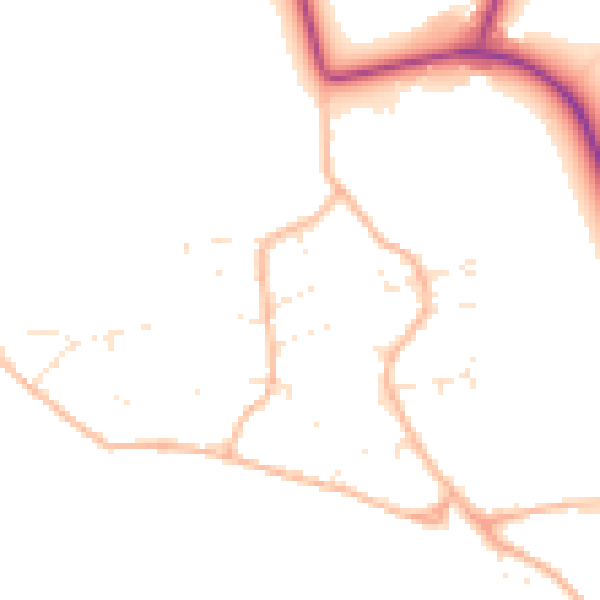 Daytime road noise heatmap for BS23 4UY