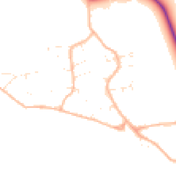 Daytime road noise heatmap for BS23 4XQ