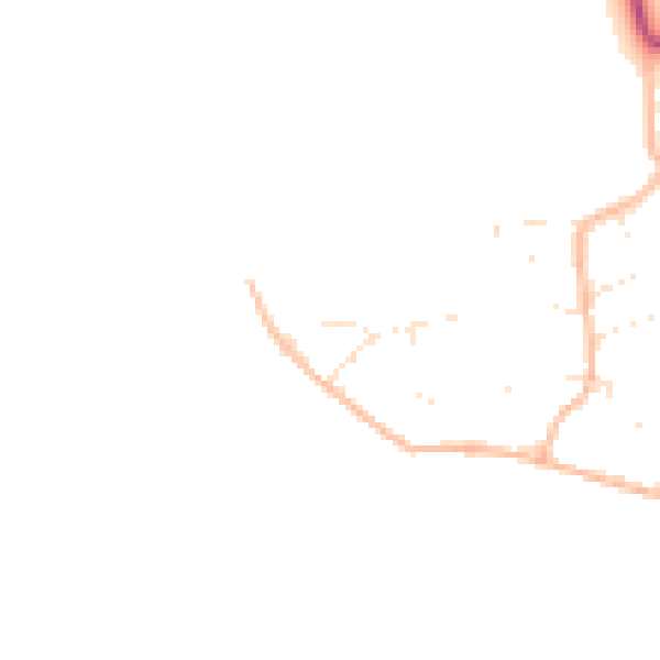 Daytime road noise heatmap for BS23 4XZ