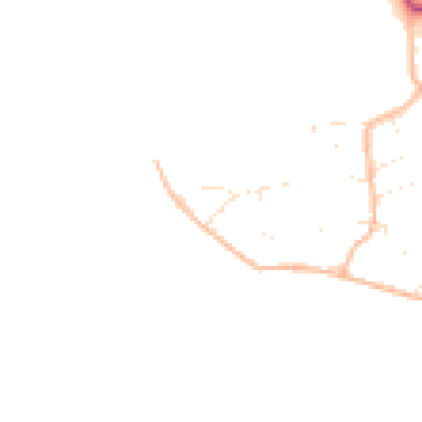 Daytime road noise heatmap for BS23 4YB