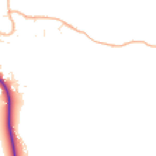 Daytime road noise heatmap for BS24 0BD