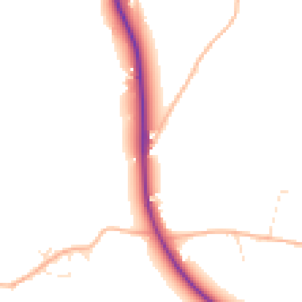 Daytime road noise heatmap for BS24 0BX