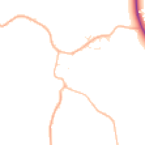 Daytime road noise heatmap for BS24 0DS