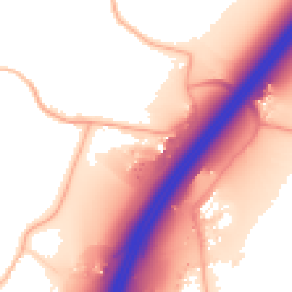 Daytime road noise heatmap for BS24 0JB