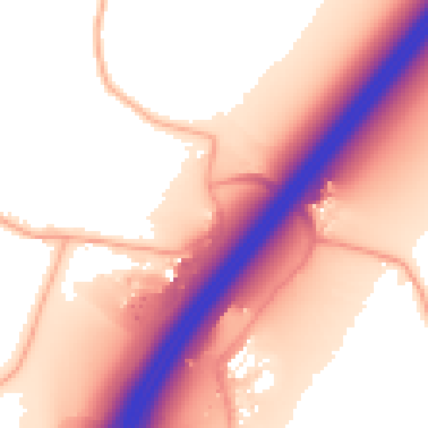 Daytime road noise heatmap for BS24 0JD