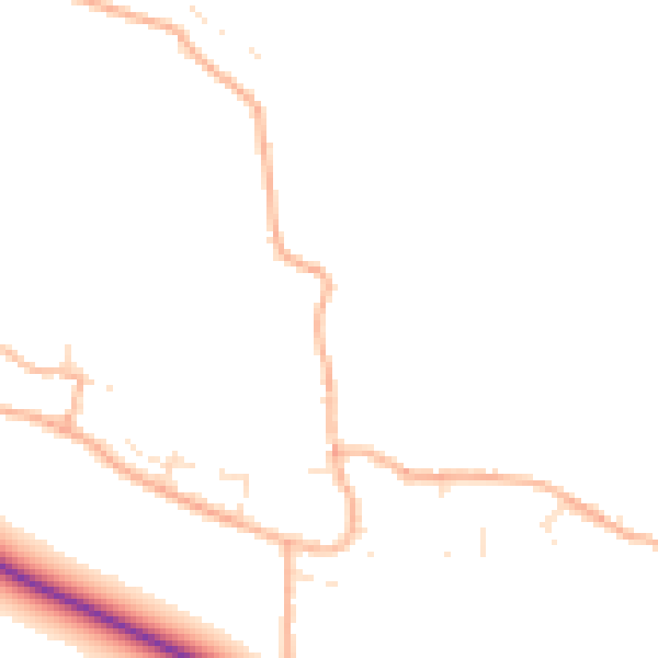 Daytime road noise heatmap for BS24 0NB