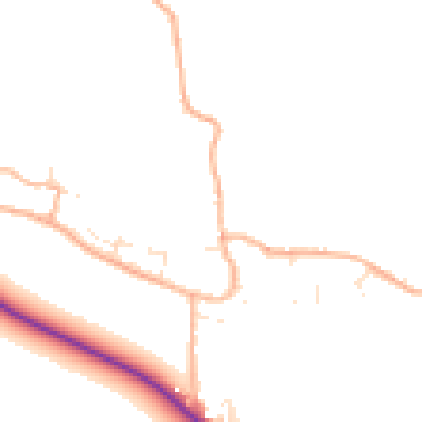 Daytime road noise heatmap for BS24 0NF