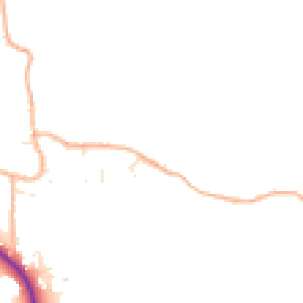 Daytime road noise heatmap for BS24 0NJ