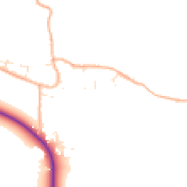 Daytime road noise heatmap for BS24 0PB