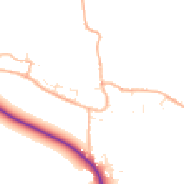 Daytime road noise heatmap for BS24 0PE