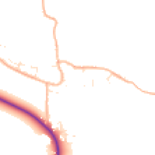 Daytime road noise heatmap for BS24 0PF