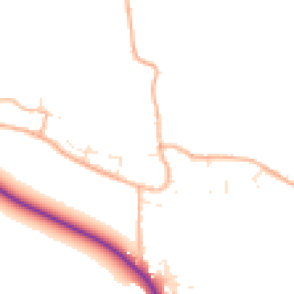 Daytime road noise heatmap for BS24 0PL