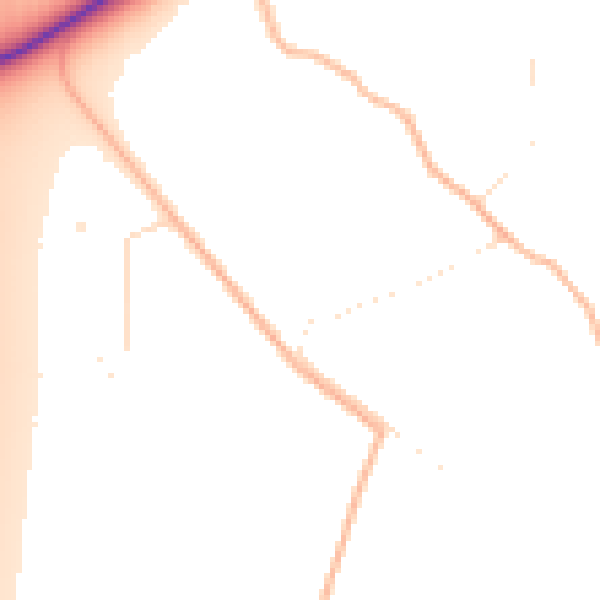 Daytime road noise heatmap for BS24 6AJ