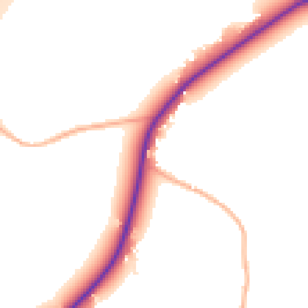 Daytime road noise heatmap for BS24 6RN