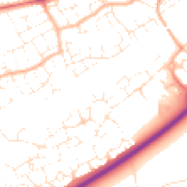 Daytime road noise heatmap for BS24 7AZ