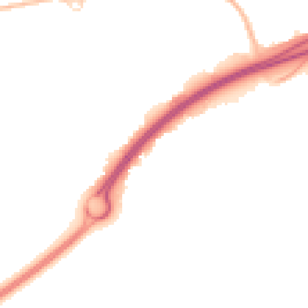 Night-time road noise heatmap for BS24 7BA