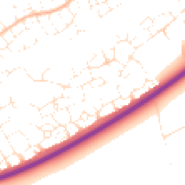 Daytime road noise heatmap for BS24 7BQ