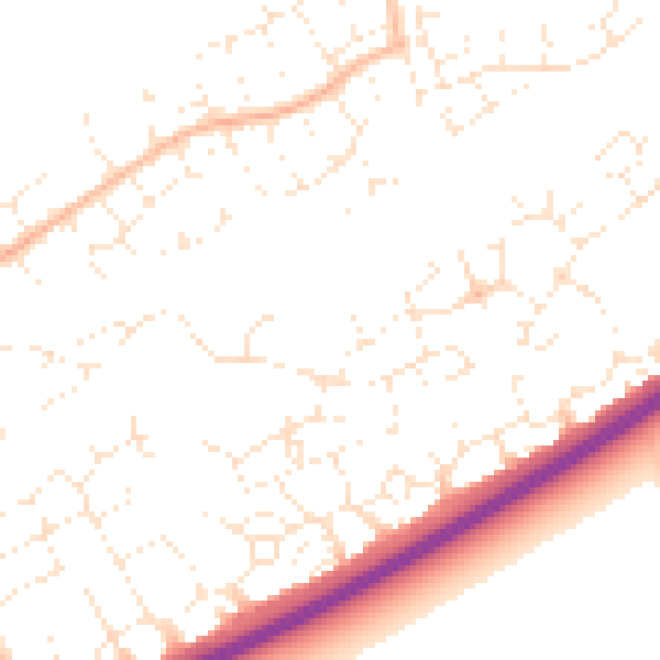 Daytime road noise heatmap for BS24 7ED