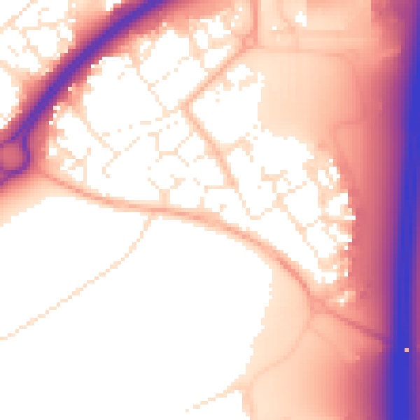 Daytime road noise heatmap for BS24 7FG